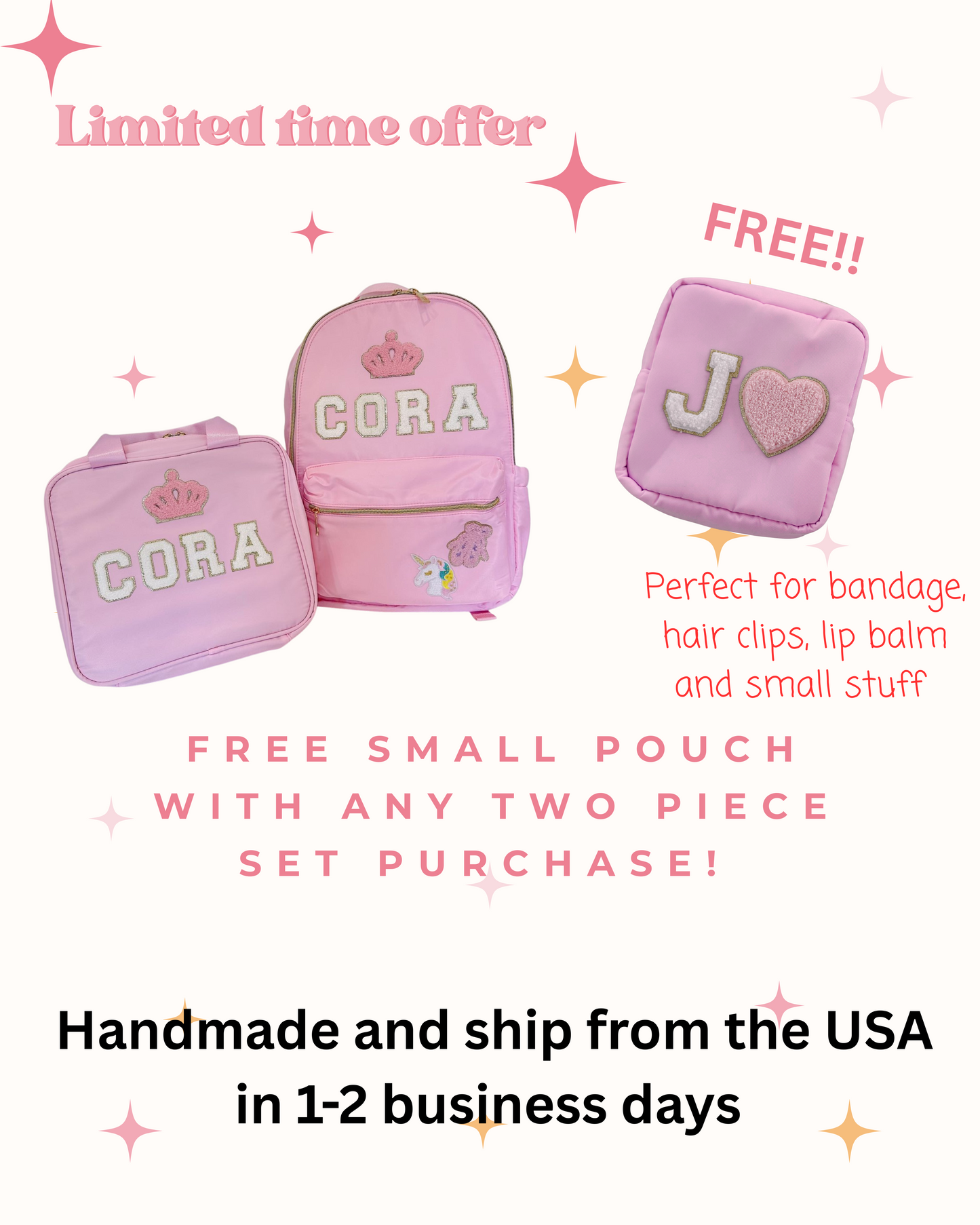 Personalized Kids Backpack - Custom School bag - ChicBaby Studio