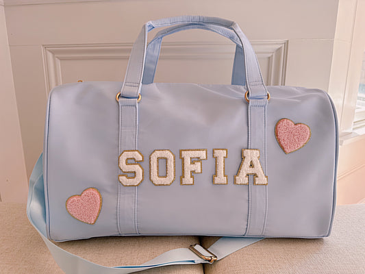 Personalized Dance Duffel Bag: Custom Patches, Ballet Recital Gift