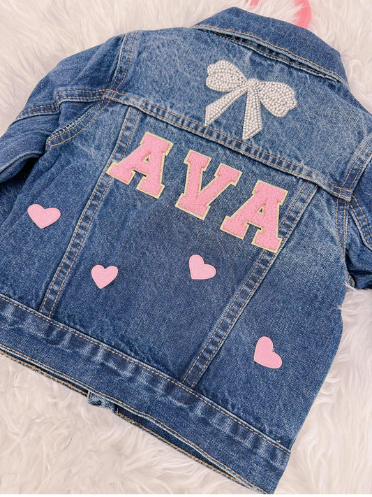 Personalized Kids Jean Jacket: Custom Name & Patches
