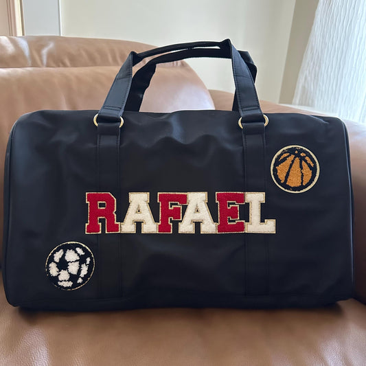 Personalized Nylon Duffle Bag: Sports Travel Camp Bag
