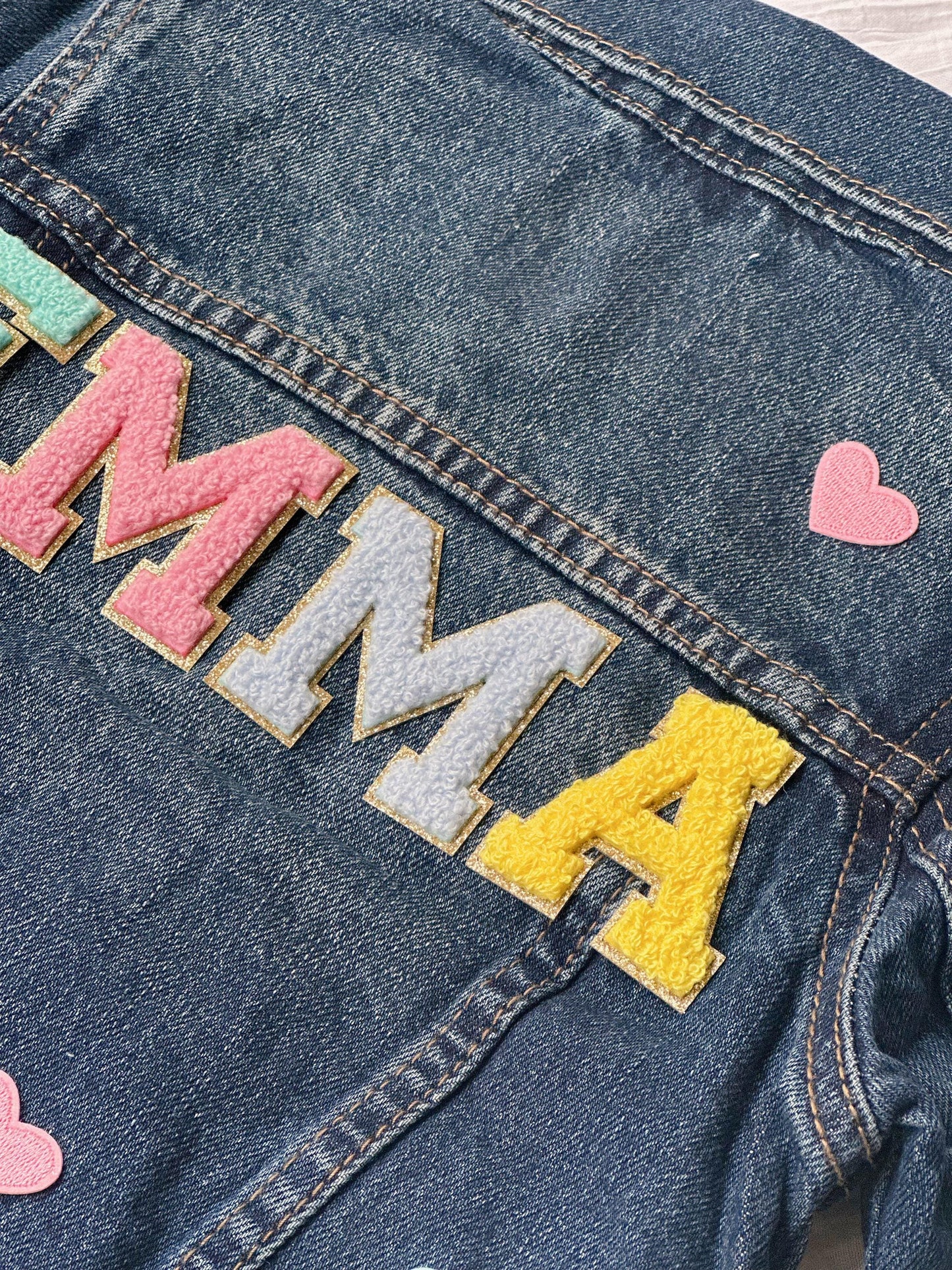 Personalized Kids Jean Jacket: Custom Patches, Kids Valentine's Day Gift
