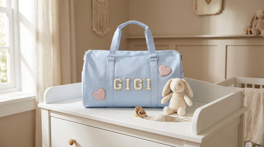 Personalized baby duffle bag
