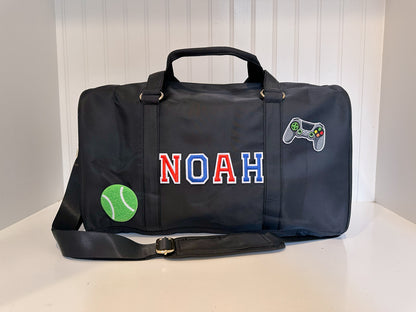 Personalized Nylon Duffle Bag: Sports Travel Camp Bag