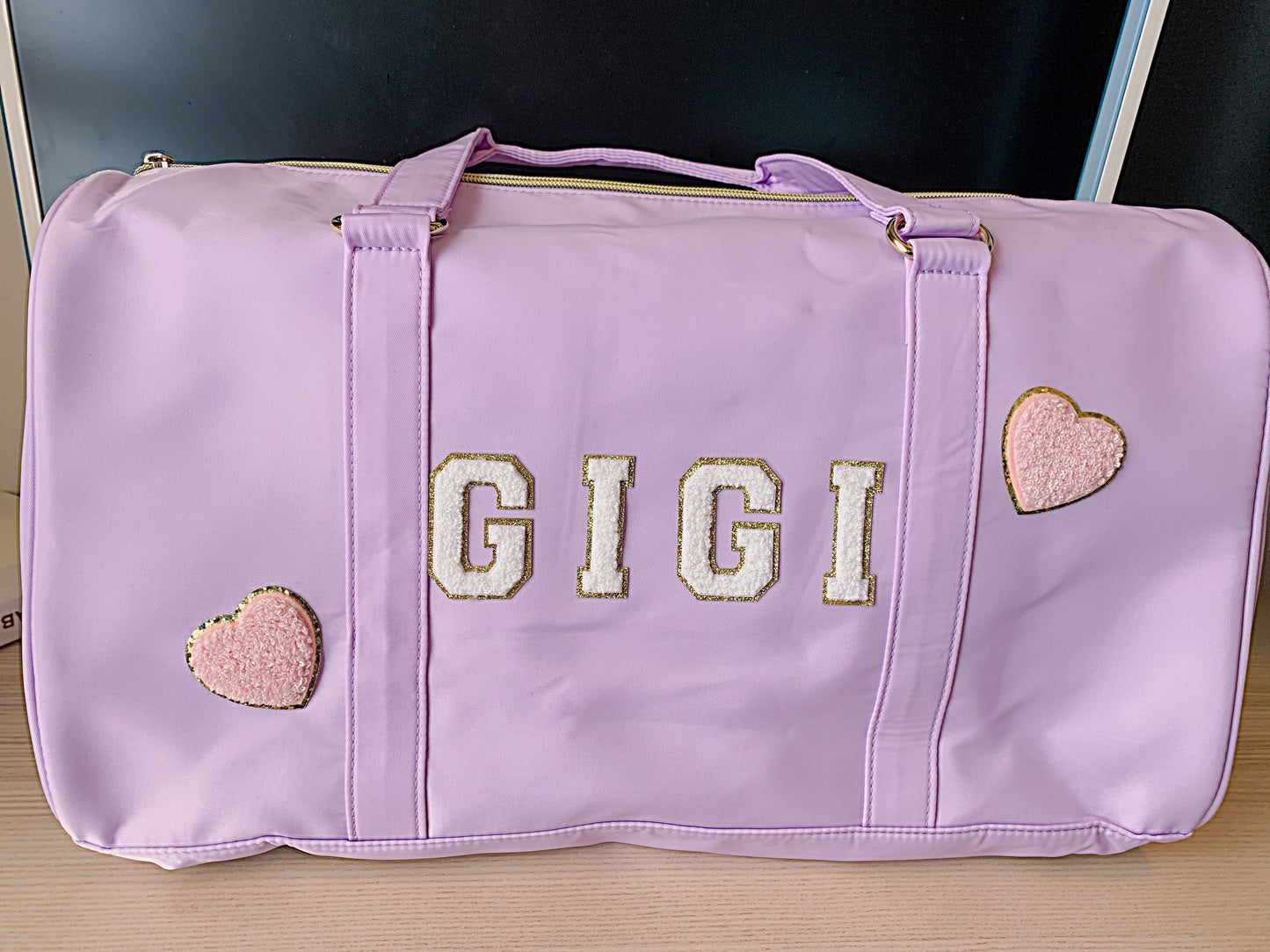 Personalized Cheerleader Duffel Bag: Custom Dance Bag with Patches