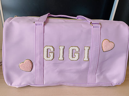 Personalized Cheerleader Duffel Bag: Custom Dance Bag with Patches