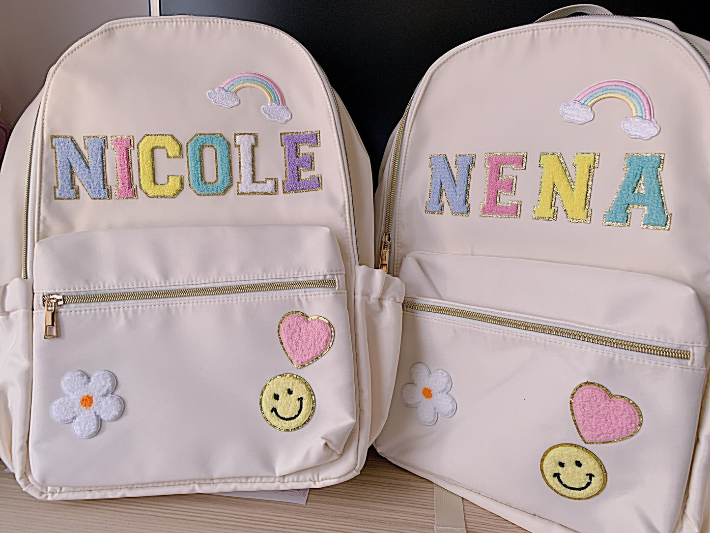 Personalized Kids Backpack: Custom Name Patches, School Bag Set