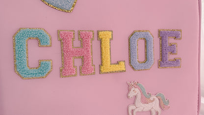 Personalized Nylon Lunch Bag: Custom Name Patches, Back to School