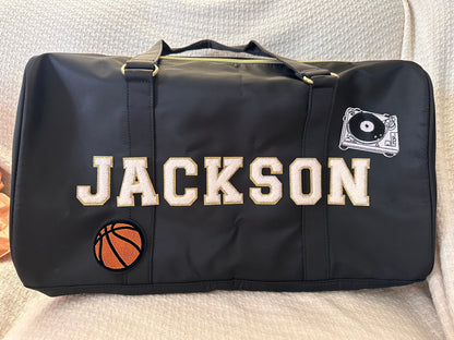 Personalized Nylon Duffel Bag: Sports, Gym, Travel Set