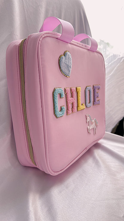 Personalized Nylon Lunch Bag: Custom Name Patches, Back to School
