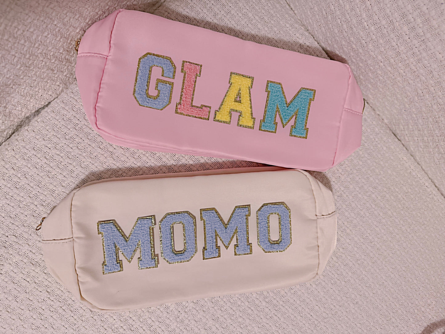 Personalized Makeup Bag: Nylon Cosmetic Pouch, Custom Name Gift