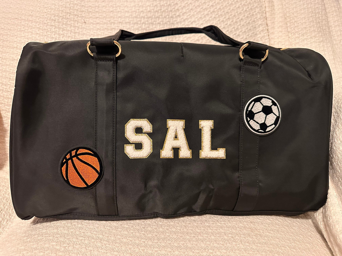 Personalized Nylon Duffle Bag: Sports Travel Camp Bag