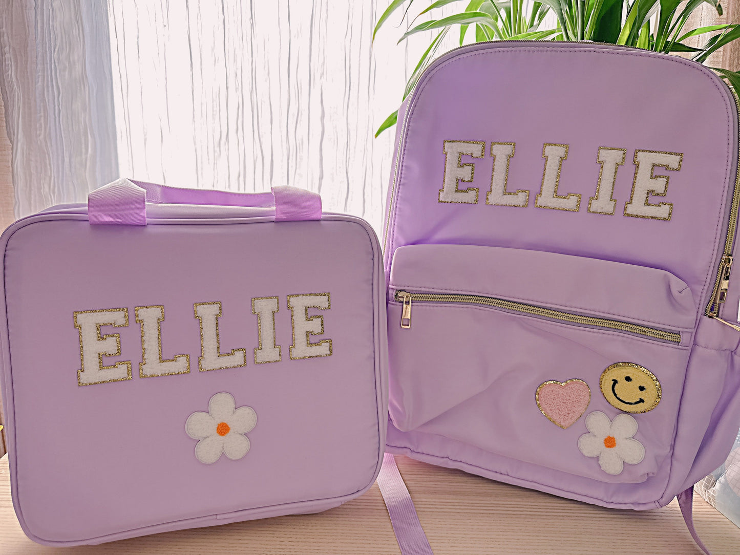 Personalized Nylon Lunch Bag: Custom Name Patches, Back to School