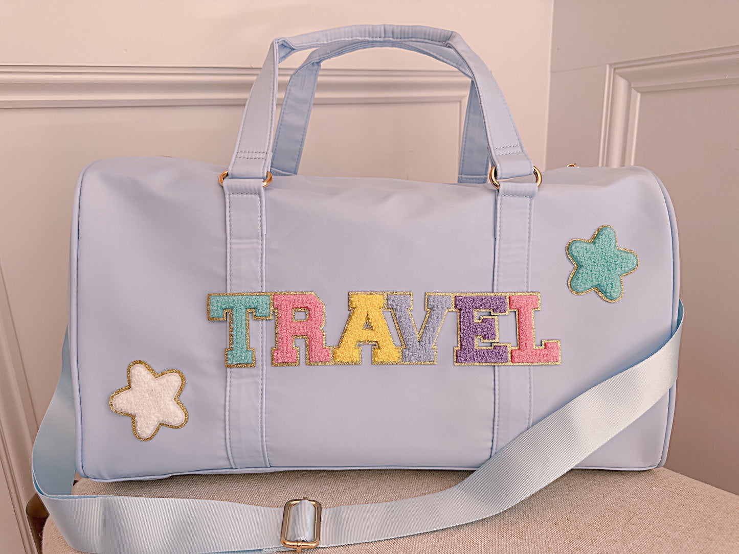 Personalized Kids Duffle Bag: Nylon Travel Bag with Patches