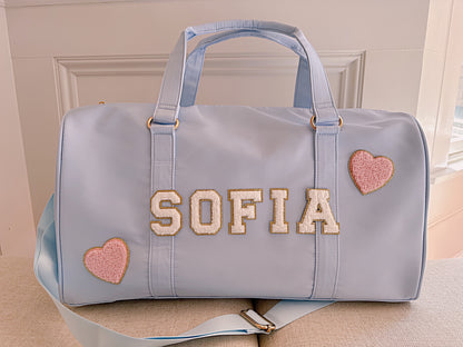 Personalized duffel bag, ballet bag,  dance bag, birthday gift for girl,  Granddaughter gift, Gift for daughter , recital gift, travel bag