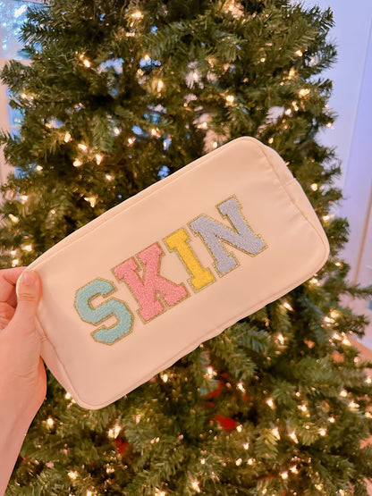 Custom Nylon Makeup Pouch: Personalized Patch Cosmetic Bag