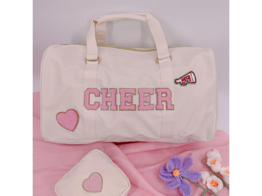 Personalized Cheerleader Duffel Bag: Custom Dance Bag with Patches