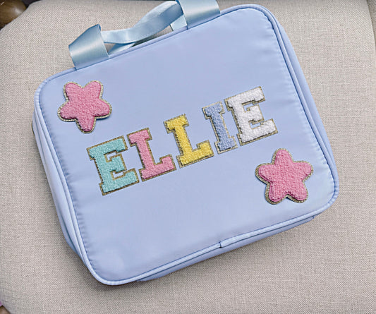 Personalized Nylon Lunch Bag: Custom Name Patches, Back to School