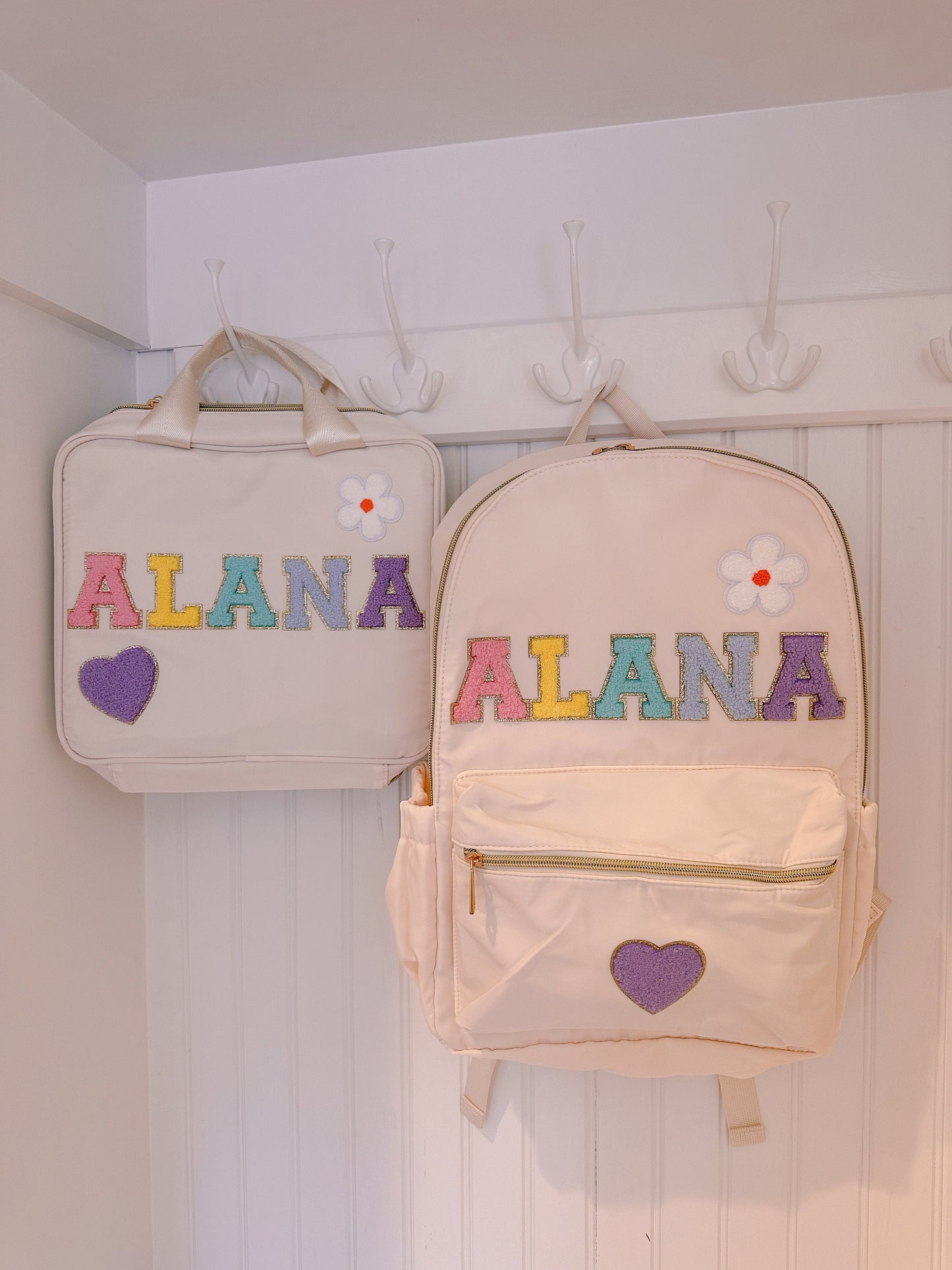 Personalized Nylon Lunch Bag: Custom Name Patches, Back to School