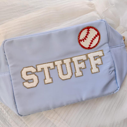 Personalized Baseball Nylon Pouch: Custom Snack Bag, Gift for Boys