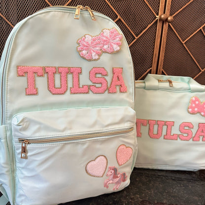 Personalized Kids Backpack Set: 15 Inch Custom Back-to-School Kit