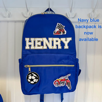 Personalized Kids Backpack: Nylon School Bag with Lunch Tote