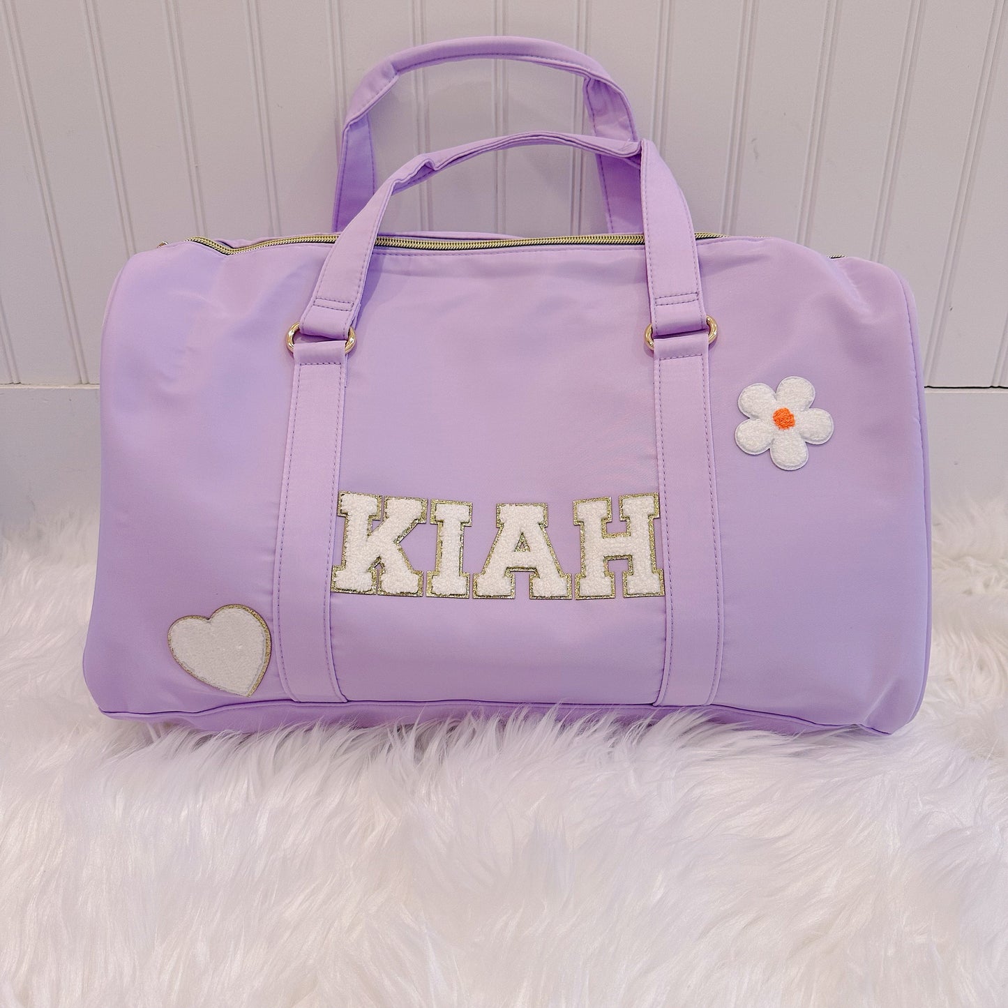 Personalized Kids Duffle Bag with Patches: Dance, Travel, Overnight Bag