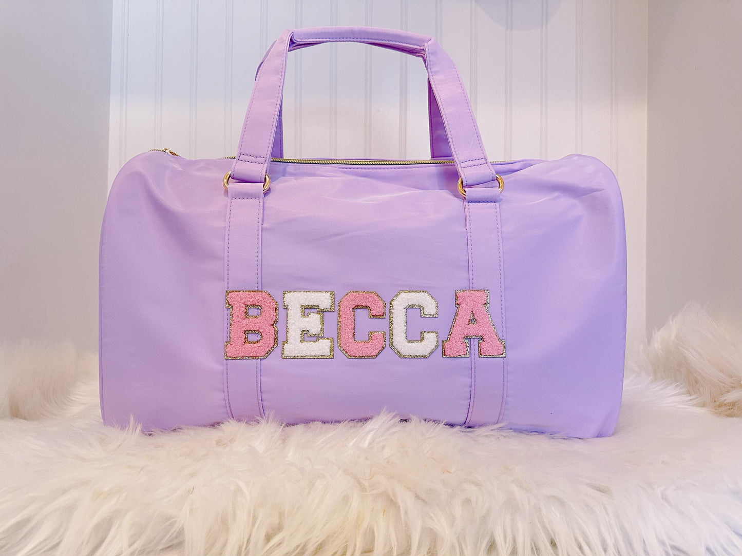 Personalized Kids Duffle Bag: Custom Name Patches, Dance Overnight Bag