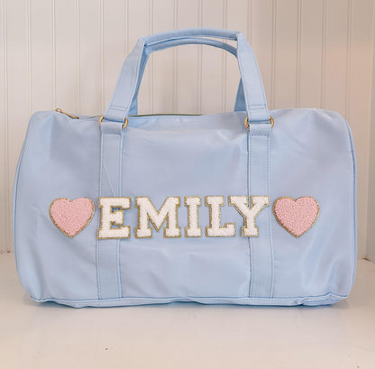 Personalized Kids Duffle Bag: Custom Name Patches, Dance Overnight Bag