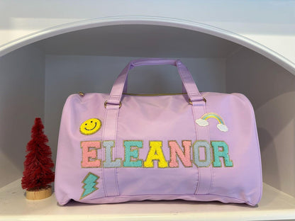 Personalized Dance Duffel Bag: Custom Patches, Ballet Recital Gift