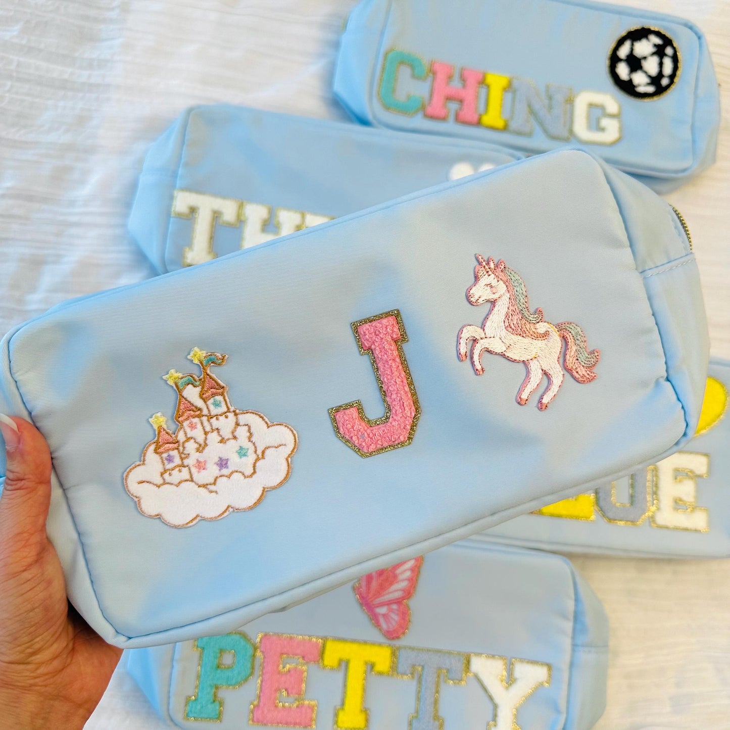 Personalized Nylon Travel Pouch: Custom Makeup Bag, Toiletry Bag