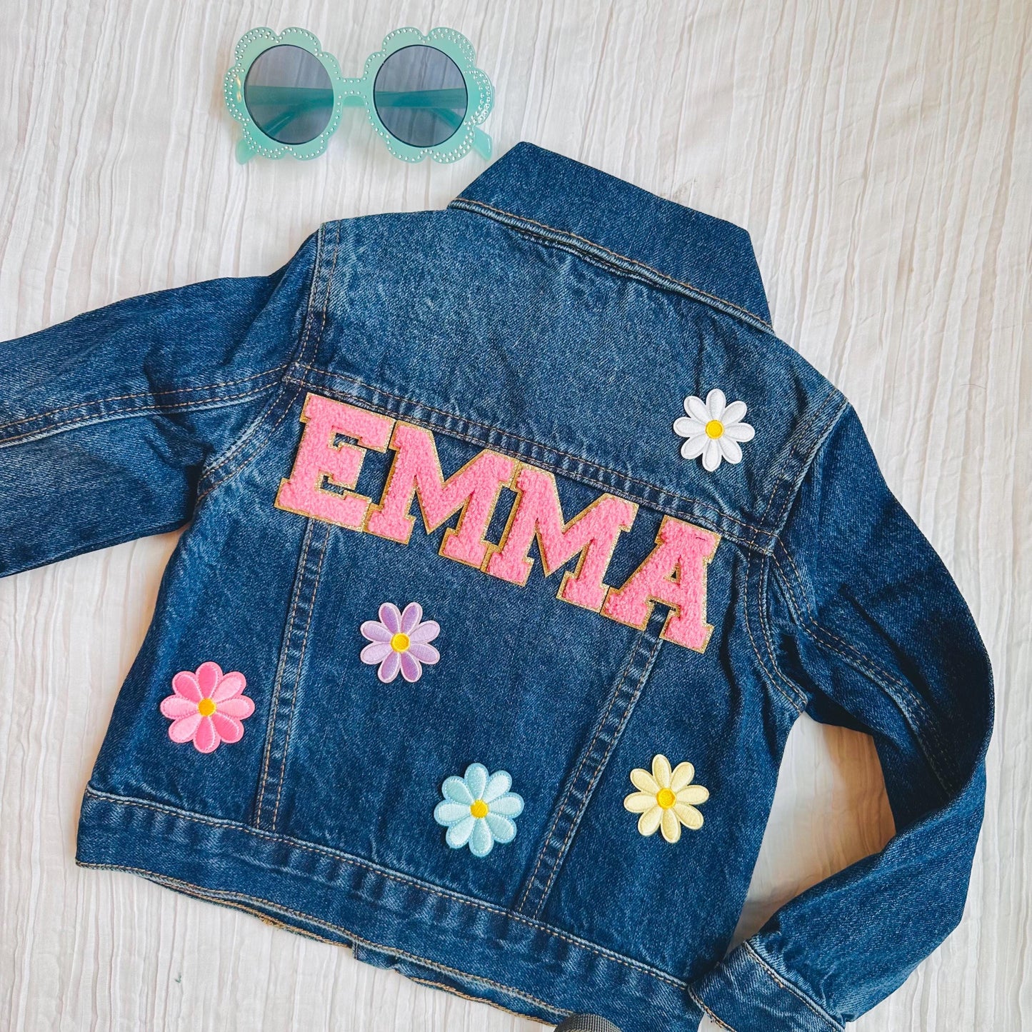 Personalized Kids Jean Jacket: Cherry Appliqu??, Custom Name