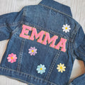 Personalized Kids Jean Jacket: Custom Name & Patches, Varsity Jacket