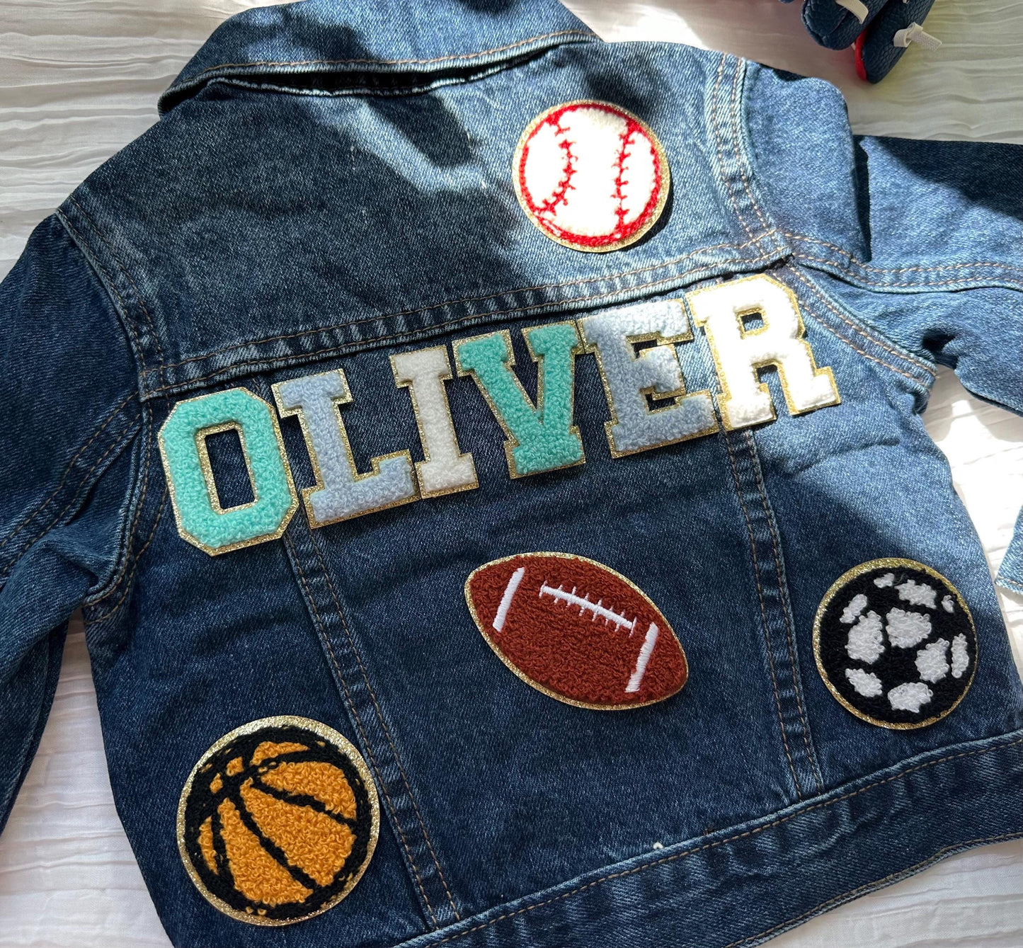 Personalized Kids Denim Jacket - Custom Name & Patches - Boys Birthday & Christmas Gift