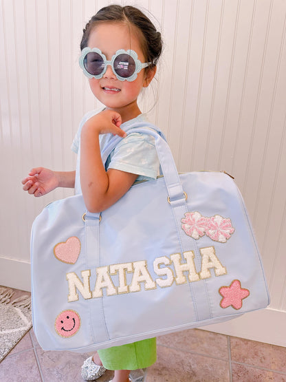 Personalized Kids Duffle Bag: Dance, Travel, Overnight - Includes 6 Free Patches