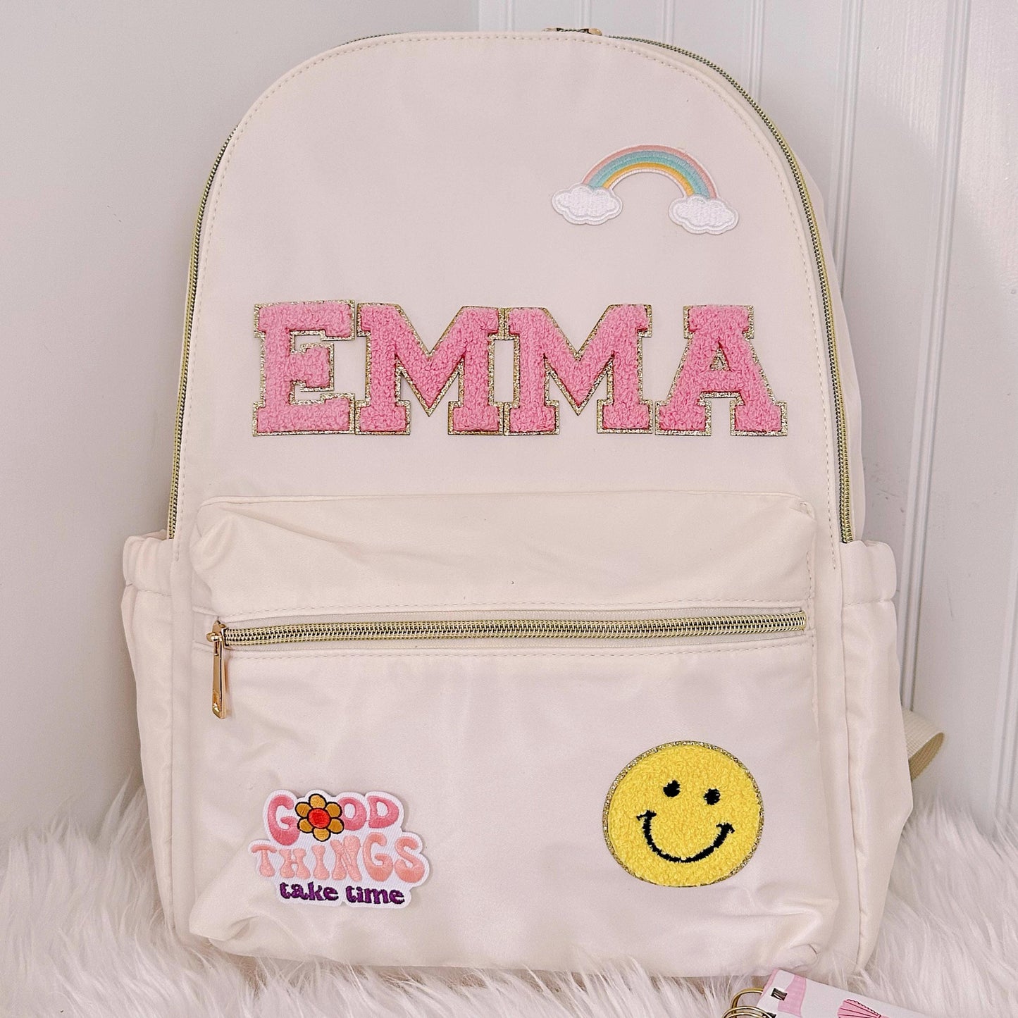 Personalized Girl Backpack: Custom Embroidered School Bag, Back to School Gift