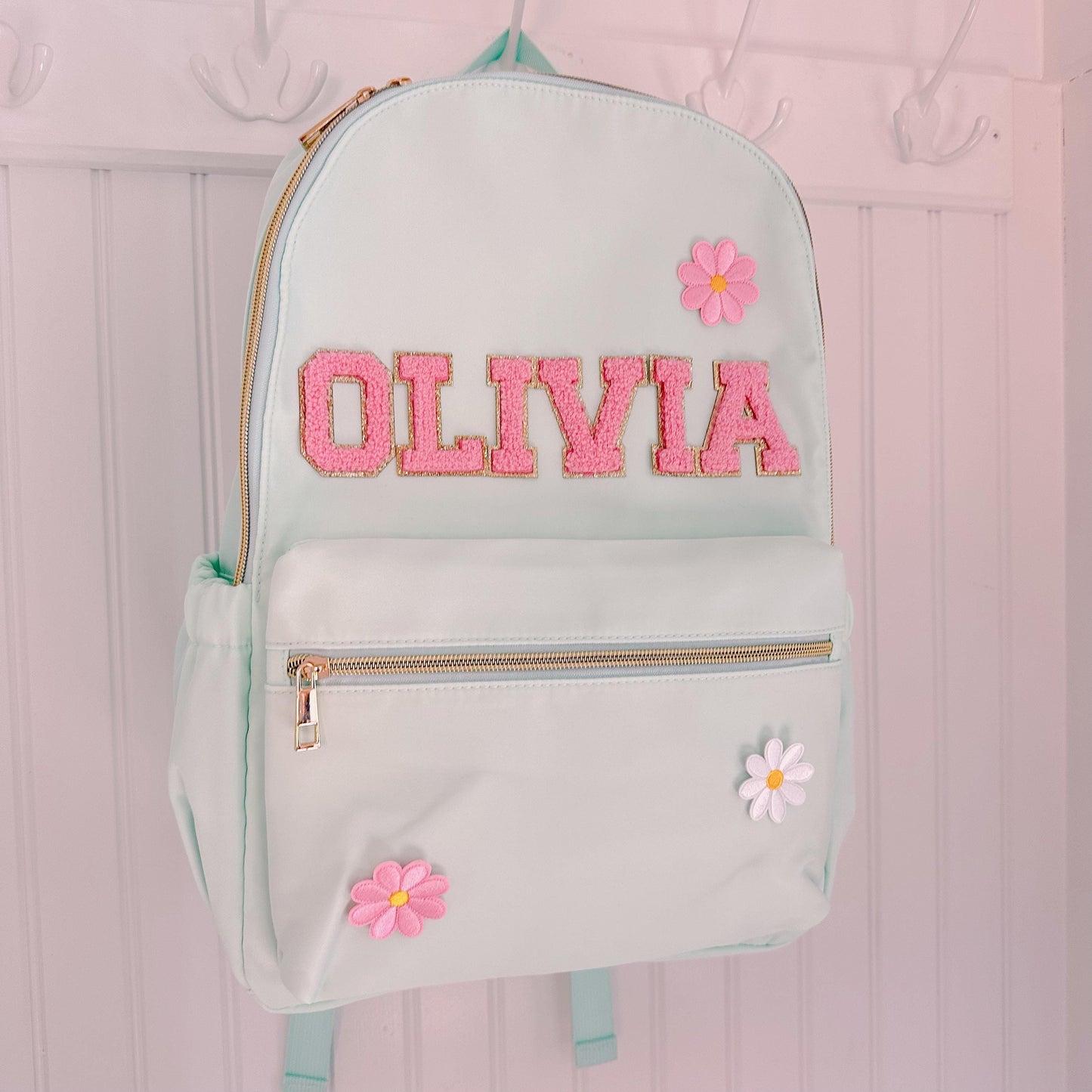 Personalized Girl Backpack: Custom Embroidered School Bag, Back to School Gift