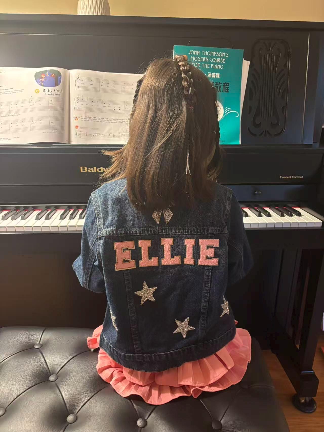 Personalized Kids Jean Jacket: Custom Name & Patches, Varsity Jacket