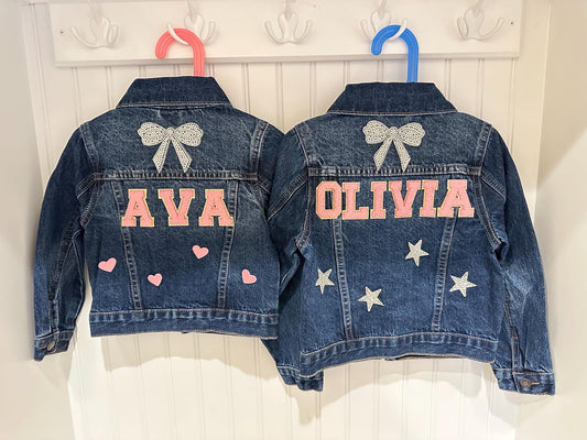 Personalized Kids Jean Jacket: Custom Name & Patches