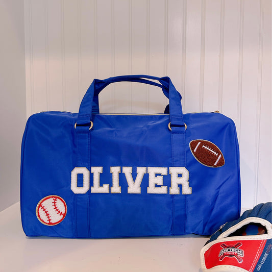 Personalized Nylon Duffle Bag: Sports Travel Camp Bag