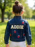 Personalized Kids Jean Jacket – Medium Wash (Custom Name & Patches)