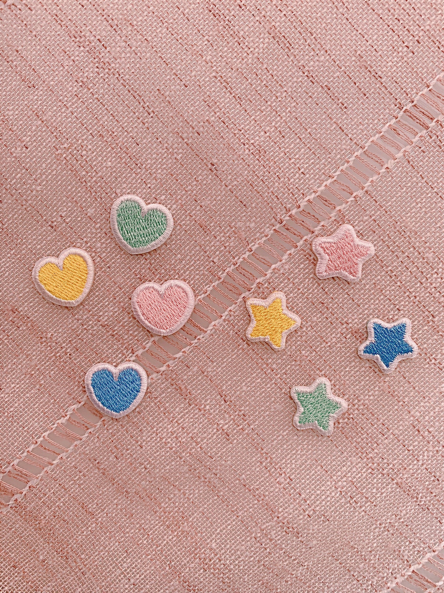 Adhesive Tiny heart patches Tiny star patch Patch for hats Self-adhesive patch Patch for clothing Cute patches Mini heart patch