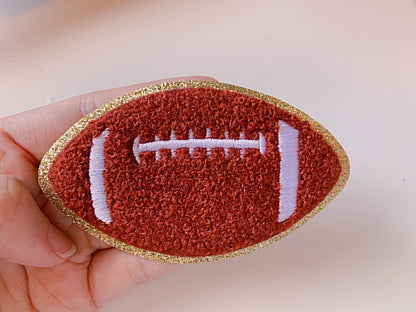 Football patches Game day shirt chenille patches iron on patch football patches football sweatshirts Custom football  Iron-on football patch
