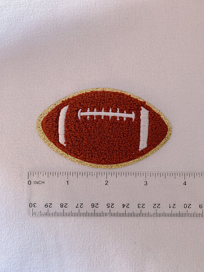 Football patches Game day shirt chenille patches iron on patch football patches football sweatshirts Custom football  Iron-on football patch