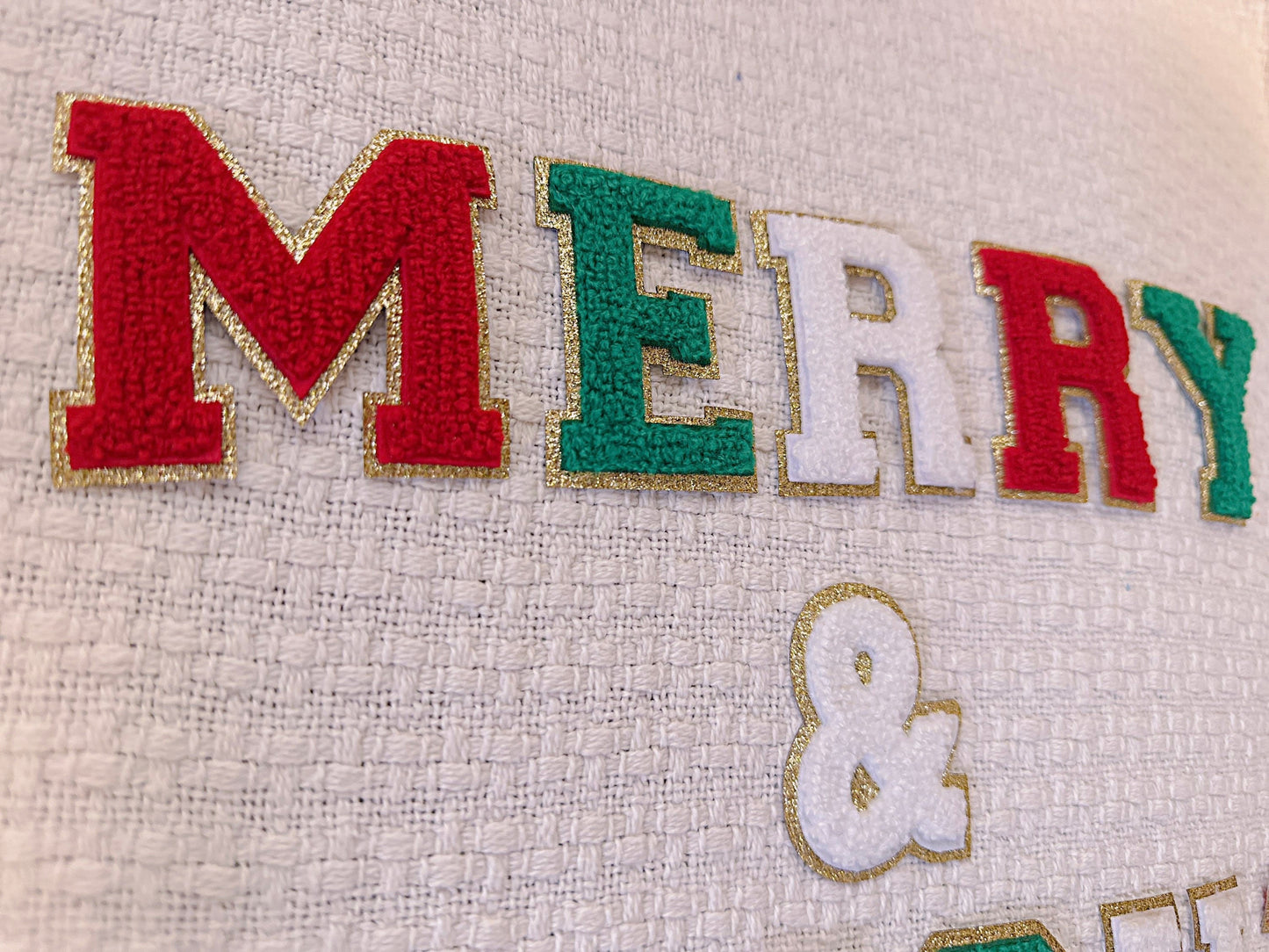 Christmas gift | Chenille letters | Chenille letters patches | iron on patch | iron on letters | letters for clothes | Christmas sweatshirts