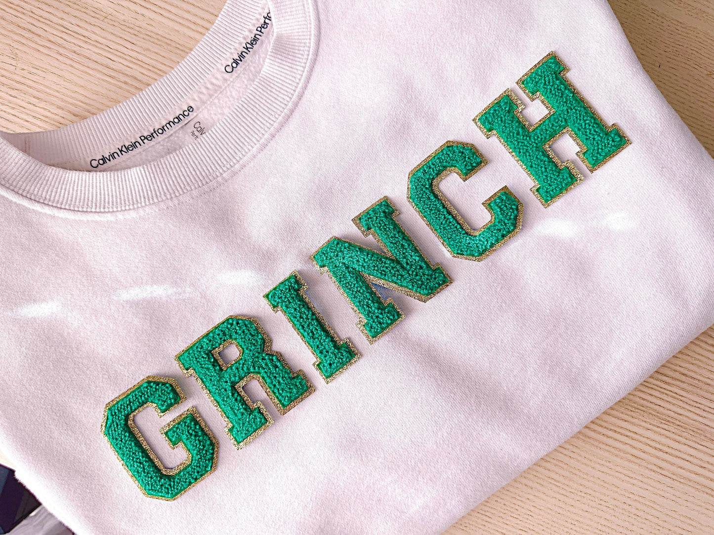 New GREEN 2.35 Inch Chenille letters | Game day shirts | chenille letter p| iron on patch | iron on letters | Christmas Sweatshirts |