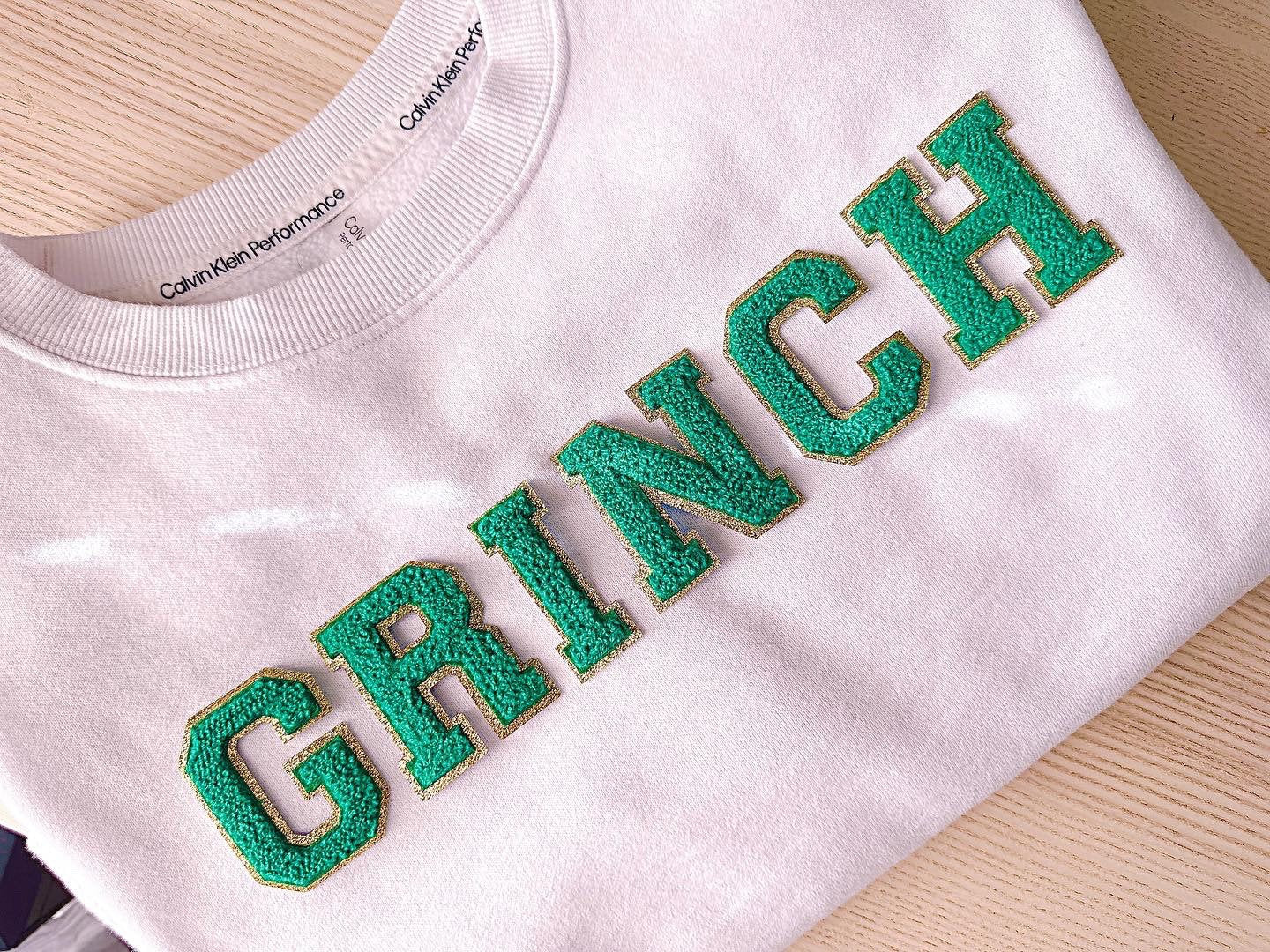 Christmas gift | 3 inch Chenille letters | Chenille letters patches | iron on patch | iron on letters | Christmas sweatshirts