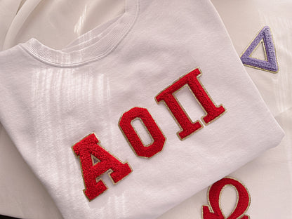 3 Inch Greek letters | Sorority letters | Chenille Greek letters  | iron on letters | Greek letters | letters for clothes | Sorority gift