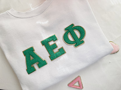 3 Inch Greek letters | Sorority letters | Chenille Greek letters  | iron on letters | Greek letters | letters for clothes | Sorority gift