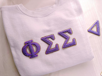 3 Inch Greek letters | Sorority letters | Chenille Greek letters  | iron on letters | Greek letters | letters for clothes | Sorority gift