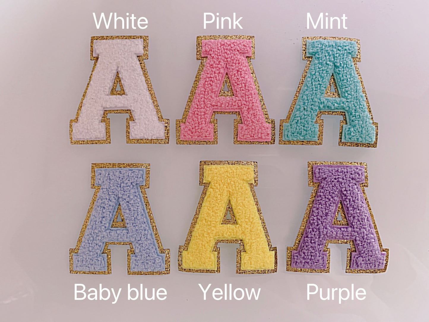 2.15” self-adhesive letters | chenille letters | sticker letters | Chenille patch | letter patches | Sticker letters | personalized gift